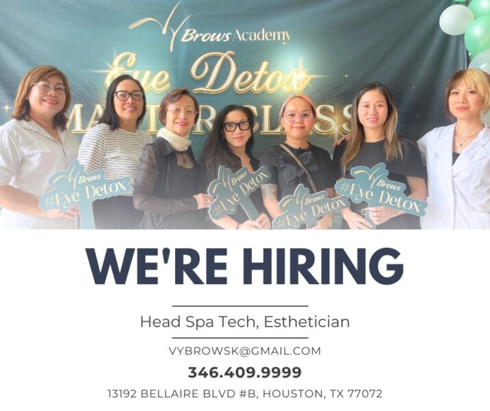 TUYỂN KỸ THUẬT VIÊN GỘI ĐẦU & FACIAL-VY BROWNS