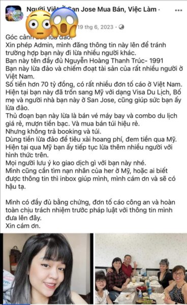 Lừa Đảo Bán Tour Du lịch, Vé Máy Bay- Nguyễn Hoàng Thanh Trúc